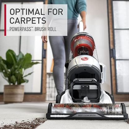 Hoover MaxLife Elite Swivel Vacuum Cleaner, Bagless Upright Vac, HEPA Media Filtration, MaxLife System, WindTunnel Technology, Corded Vacuum Cleaners for Home Use