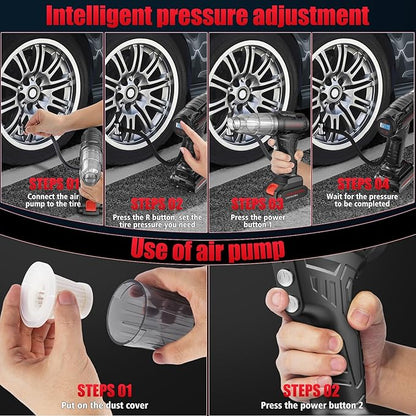 Car Vacuum Portable Cordless, 40,000Pa High Power Dust Buster, Rechargeable Battery Powered Vacuum Cleaners for Office,Home, Car, Pet Hair, Keyboard, Black