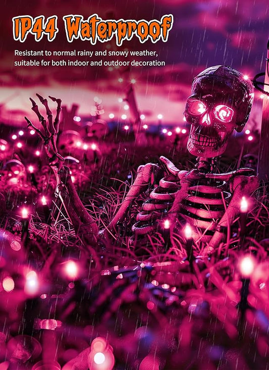 Purple Halloween Mini Lights, 50 Count 13 Feet Incandescent Bulb Mini String Lights, Connectable Halloween Light for Haunted House Ghost Party Holiday Window Indoor Outdoor Decoration, Purple