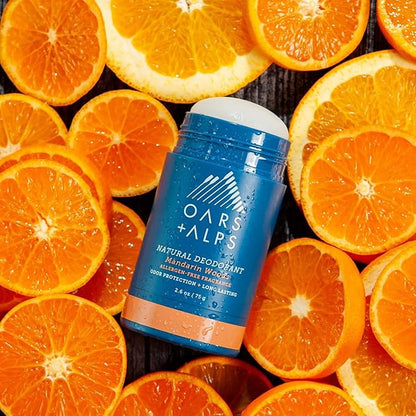 Oars + Alps Aluminum Free Deodorant for Men and Women, Dermatologist Tested and for Sensitive Skin, Vegan, Mandarin Woods, 1 Pack, 2.6 Oz