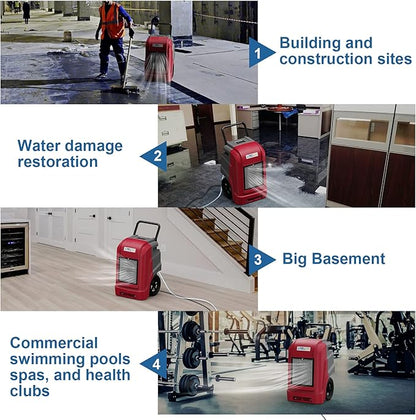 ALORAIR Smart WiFi Commercial Dehumidifier 190 PPD with Pump, Industrial Dehumidifiers Large Capacity for Basements, Garages & Job Sites, 5 Years Limited Warranty