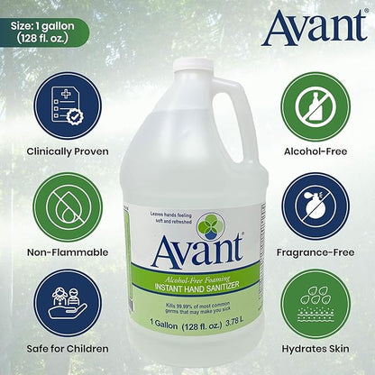 Avant® Alcohol-Free Foaming Hand Sanitizer, 1 Gallon refill