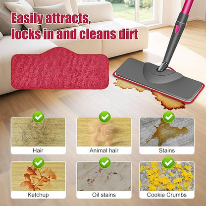 Steam Mop Pads for Schenley, 6-Pack Microfiber Pads for Schenley Steam Mop 7 in 1, Machine Washable Reusable Replacement Mop Pads Compatible with Schenley Steam Mop Cleaner