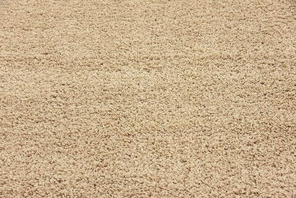 Unique Loom Solid Shag Collection Area Rug (7' 10" Square, Taupe)