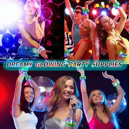 40 PCS Led Glow Sticks Bracelets Glow In the Dark Party Supplies, Light Up Bracelets for Kids Adults, Party Favors for Christmas, Halloween, New Year Party Light Up Toys Gifts (40)