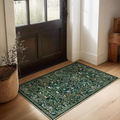 2x3 Washable Rugs for Entryway Indoor: Small Area Rug Door Mat Entrance Non-Slip Low Pile Soft Throw Rug for Kitchen Front Door Indoor Entrance Bedside Entry Kids Room