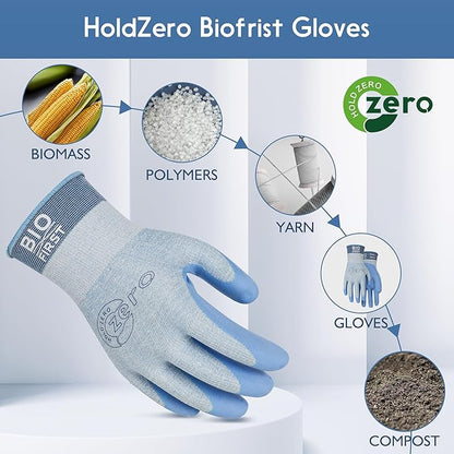 Food-Grade Work Gloves Safety Kitchen Gloves Water-Based PU Work Gloves for Cooking L/XL Blue