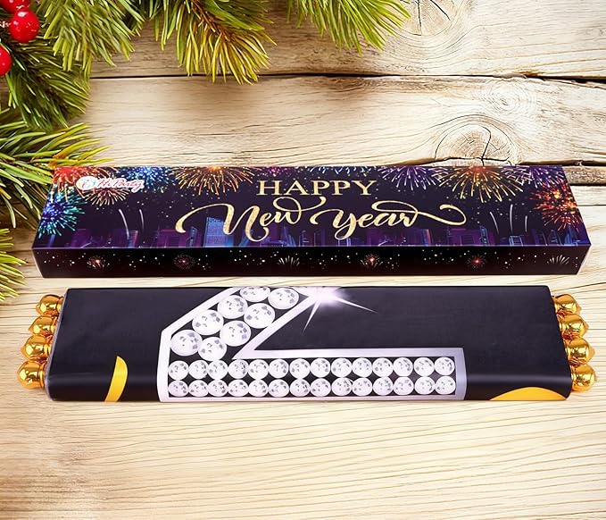 Upgraded, Ideal New Years Eve Party Supplies 2026, 300D Premium New Year Banner, Large 71x12in (with 2pcs Golden hanging rod) (Classic Diamond Style Design) HD Printing, Perfect for NYE Decorations