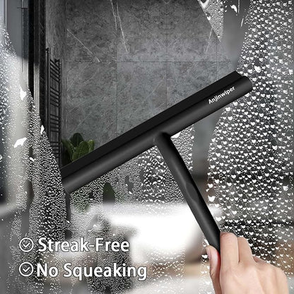 All-Purpose Shower Squeegee for Glass Doors, Silicone Squeegee for Bathroom, Shower Doors, Mirrors, Tiles