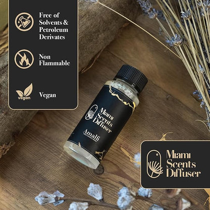 Amalfi Scent Inspired by One & Only Royal Dubai Hotel 4 Fl Oz - 120 ml Essential Oils Aroma for Home Office Business Diffuser Luxury Fragance Refill Aromatherapy Fresh Blend of Rose Vanilla and Lemon.