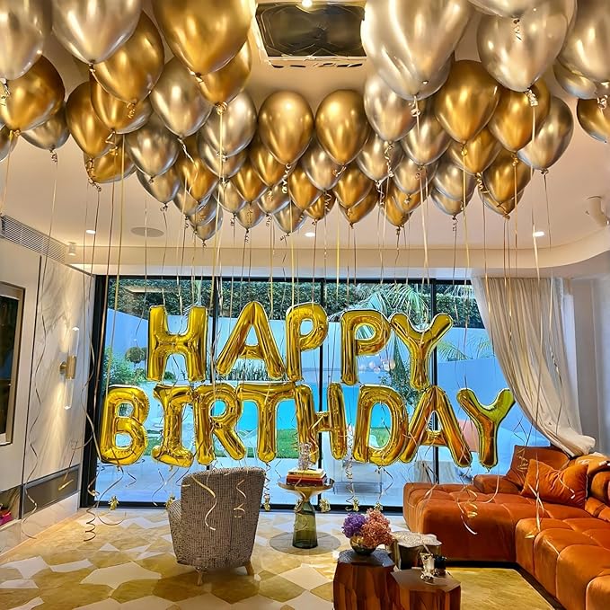 Foil Letter Balloons 40 Inch, Big Alphabet B Word Balloons, Large Self Inflating Name Balloon Letters Gold Decor, Helium Custom Letter Balloons for Women Birthday Party Anniversary Decoration Supplies