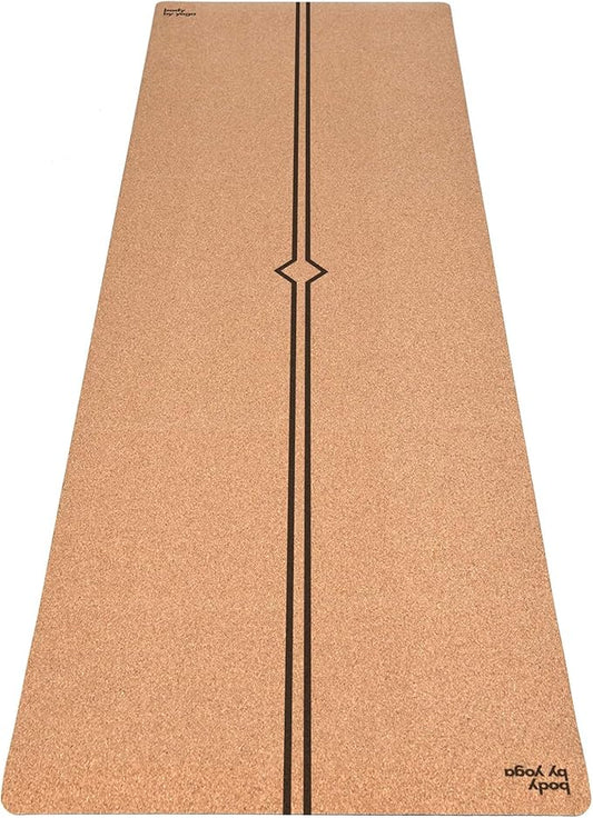 Luxury Cork Yoga Mat - Non Slip, Extra Thick Grip. Thicker, Longer, and Wider for More Comfort and Support. Tough Enough For Hot Yoga. Natural, Non Toxic, and Eco Friendly. Optional Alignment Lines.