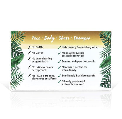 "Coco Fiji Soap Bar for Face and Body Infused With Organic Coconut Oil, Pineapple Coconut Essential Oil, Natural Soap for Moisturizing & Pore Purifying Skin, 7 oz, Pack Of 2 "