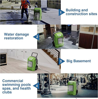 ALORAIR Commercial Dehumidifier with Pump Drain Hose, 190 Pints Smart WiFi Industrial Dehumidifier Large Capacity for Basements, Garages, Mall & Job Sites, 5 Years Limited Warranty
