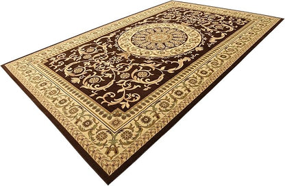 Rugs.com Chateau Collection Rug – 10x16 Brown Medium-Pile Rug Perfect for Living Rooms, Large Dining Rooms, Open Floorplans