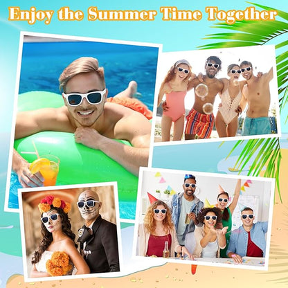 ASTARON 12 Pack Party Sunglasses Bulk Neon Party Favors for Beach Wedding Party Pool Party Supplies