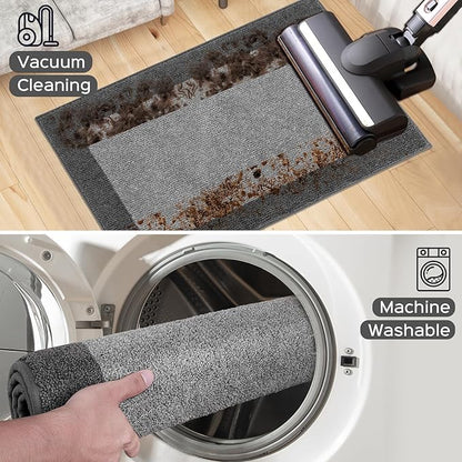 Machine Washable Kitchen Rug 24" x 70", Non Slip Kitchen Mat for Floor, Absorbent Entrance Runner Rug for Bedroom, Hallway, Bathroom, Door (Roll Packing)