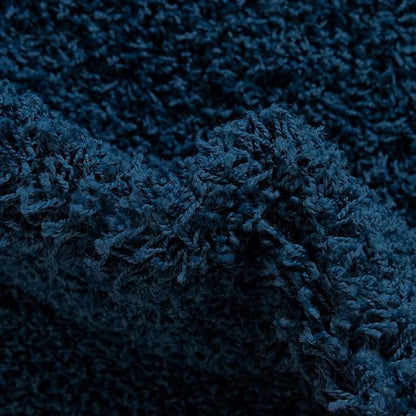 Unique Loom Solid Shag Collection Area Rug (10' 2" Round, Sapphire Blue/ Navy Blue)