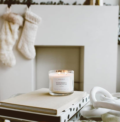 Calyan Wax Co. Lavender & Bergamot 3 Wick Scented Candle - 43 Hour Burn - Luxury 3 Wick Soy Candles - Non Toxic Soy Wax Candles - Long Lasting Large Glass Jar Candle for Home - 14.9oz