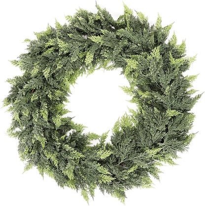 9FT Lifelike Cedar Christmas Garland,Artificial Realistic Faux Green Cedar Pine Garland,Thick and Lush,Soft Bendable, for Home Fireplace Indoor/Outdoor Christmas Holiday Party Decorations
