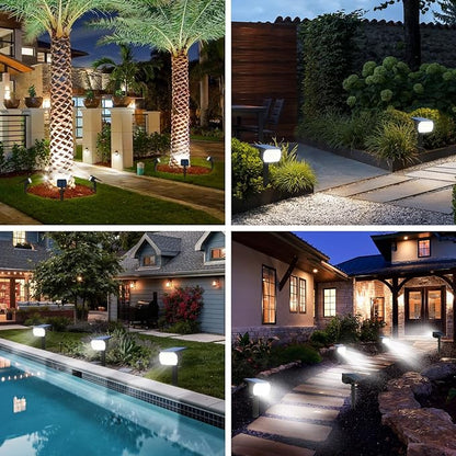 nipify 1 Pack Solar Lights Outdoor Waterproof, Motion Sensor Spot Lights 3 Modes Solar Powered Spotlights 2-in-1 Auto On/Off Landscape Lighting for Outside Yard Wall Garden, Cool White