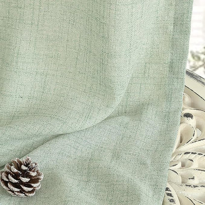 YoungsTex Sage Green Linen Curtains 95 Inch Length 2 Panels, Semi Sheer Drapes Light Filtering with Pinch Pleated for Living Room Bedroom Dining Back Tab Window Treatments, 40 X 95 Inch