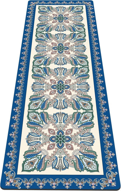nuveti Yoga Mat Print Extra Thick TPE Non Slip Fitness Exercise Mat with Carrying Bag,72"x24" Extra Thick 6MM Exercise & Workout Mat for Yoga, Pilates Fitness and Floor Exercises