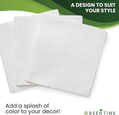 Eco-Friendly Reusable Dish Cloth Set – 10-Pk Multipurpose Kitchen Cleaning Cloth Made from Recycled Materials – Absorbent, Dish Towels & Non-Scratch Cleaning Rags, 12x12 in.