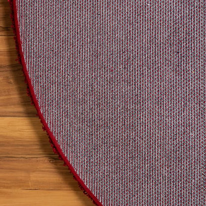 Unique Loom Solid Shag Collection Area Rug (8' Round, Cherry Red)