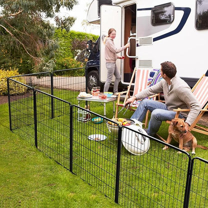 Yaheetech Dog Playpen Outdoor, 40 inch 4 Panels Dog Pen Indoor Heavy Duty Puppy Exercise Pen Metal Pet Fence for RV Camping/Yard/Garden