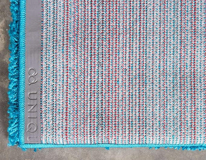 Unique Loom Solid Shag Collection Area Rug (3' 3" x 5' 3" Rectangle, Turquoise)