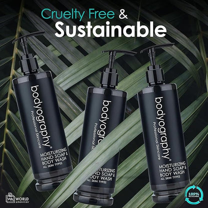 World Amenities Bodyography Luxury Hand Soap & Body Wash - Deep Moisturizing Liquid Hand Soap