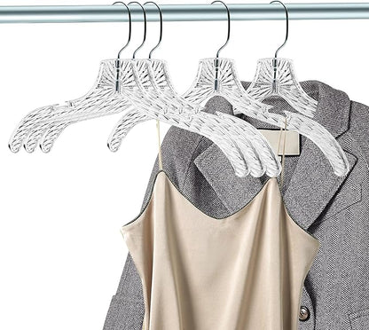 Clear Cut Plastic Hangers 100 Pack for Shirts Coats and Dresses