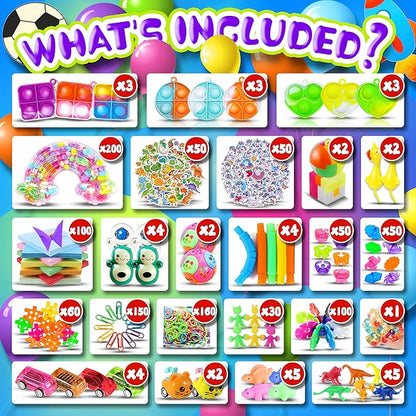 1000pcs Party Favors Goodie Bags for Kids, Fidget Toys Pack, Stocking Pinata Stuffers, Birthday Gifts, Classroom Prize, Treasure Box, Carnival Prizes, Easter Eggs Fillers