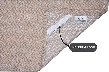 100% Cotton Kitchen Towels, Super Absorbent and Quick-Dry Dish Towels with Hanging Loop, Extra Large 18x28 Inches – Lint-Free, Soft and Durable – Beige, Pack of 4