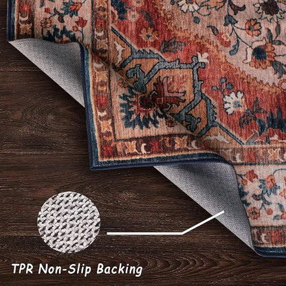 vivorug Runner Rug 2'x8' Vintage Washable Non-Slip Runners for Hallways Kitchen Entryway Laundry Room Carpet Hallway Runner Beige