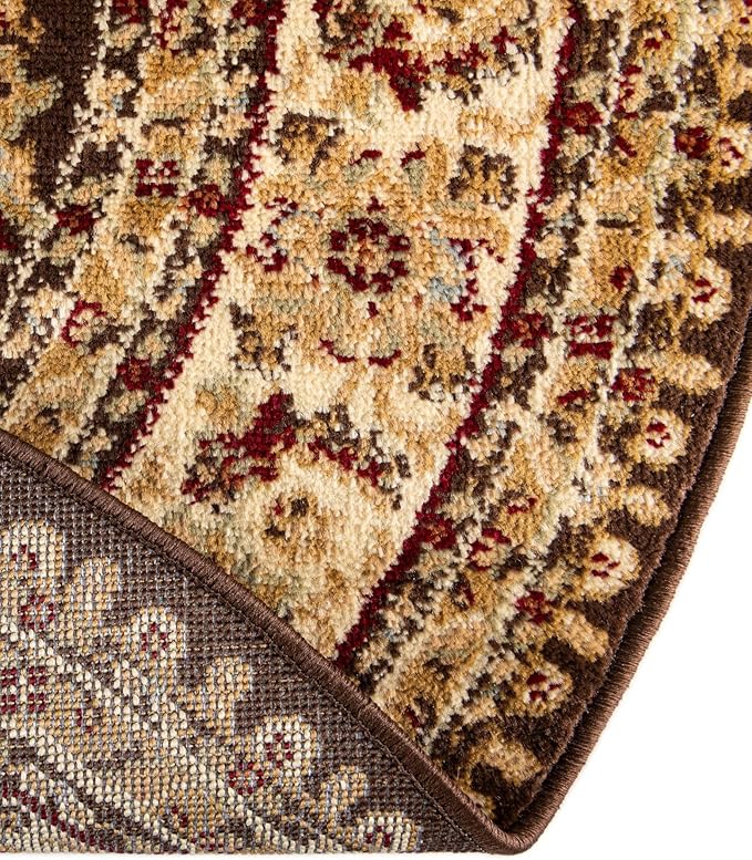 Rugs.com Aditi Collection Rug – 4x6 Oval Brown Medium-Pile Rug Perfect for Living Rooms, Large Dining Rooms, Open Floorplans
