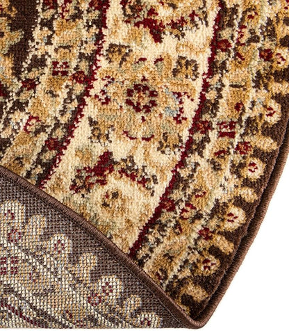 Rugs.com Aditi Collection Rug – 4x6 Oval Brown Medium-Pile Rug Perfect for Living Rooms, Large Dining Rooms, Open Floorplans