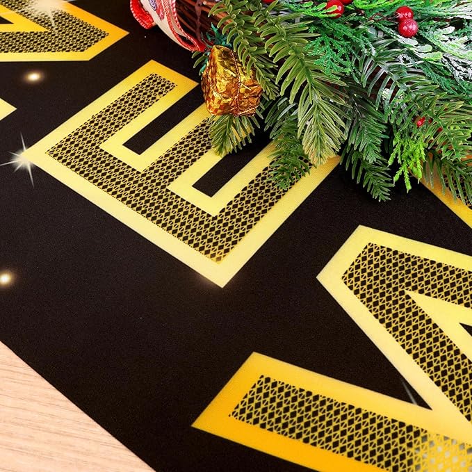 Upgraded, Ideal New Years Eve Party Supplies 2026, 300D Premium New Year Banner 2026, Large 71x12in (with 2pcs Golden hanging rod) Classic Design, HQ Fabric, HD Printing, Perfect for NYE Decorations
