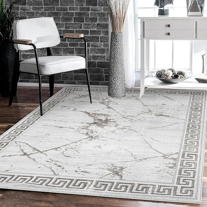 GLORY RUGS Area Rugs Marble 2x3 Cream Gray Doormat Carpet Modern Abstract Rug Living Room Dining Bedroom Rug