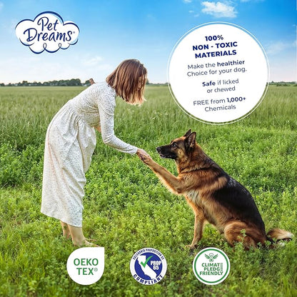 Pet Dreams Dog Crate Pad - Washable Kennel Mat, Crate Pads for Dog Cages, Non-Toxic, Flat Indoor Cat Bed, Fits iCrate 18, 24, 30, 36, 42, 48 Inches (Ivory, X Large, 42")