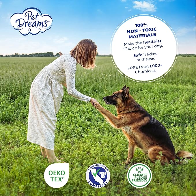Pet Dreams Dog Crate Pad - Washable Kennel Mat, Crate Pads for Dog Cages, Non-Toxic, Flat Indoor Cat Bed, Fits iCrate 18, 24, 30, 36, 42, 48 Inches (Khaki, Medium, 30")
