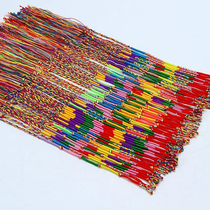 Resinta 60 Pieces Handmade Braided Bracelets Assorted Random Colors Friendship Cords Thread Bracelets Party Supply Favors for Wrist Anklet