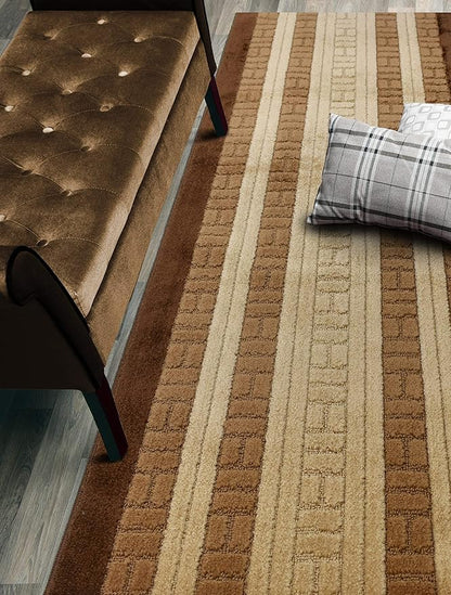 Custom Size Path Hallway Runner Rug Slip Resistant, 26 Inch Wide x Your Choice of Length Size, Brown, 26 Inch X 11 Feet, Sold and Priced Per Foot