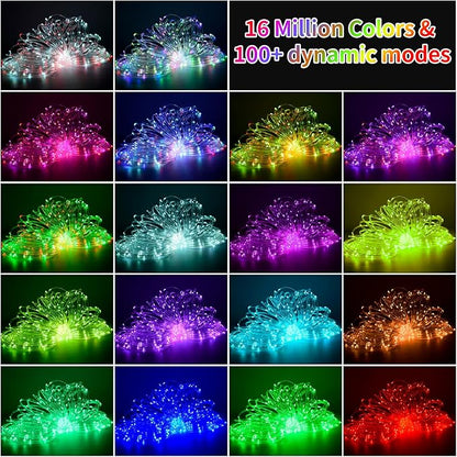 99ft Rope Lights for Outside, 300 LED String Light Outdoor Waterproof Plug in with Remote & APP Control, 16 Million Colors Changing Music Sync Fairy Lighting for Indoor Bedroom Christmas Decor