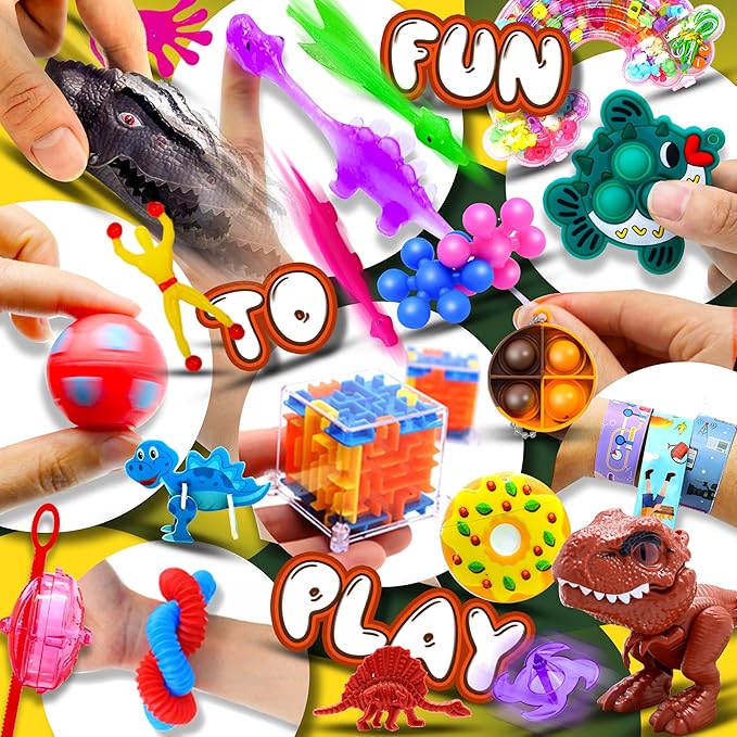 1000+ Party Favors for Kids, Fidget Toys Bulk Pack,Prize Box, Goodie Bag & Pinata Stuffers for Classroom Rewards and Carnival Prizes