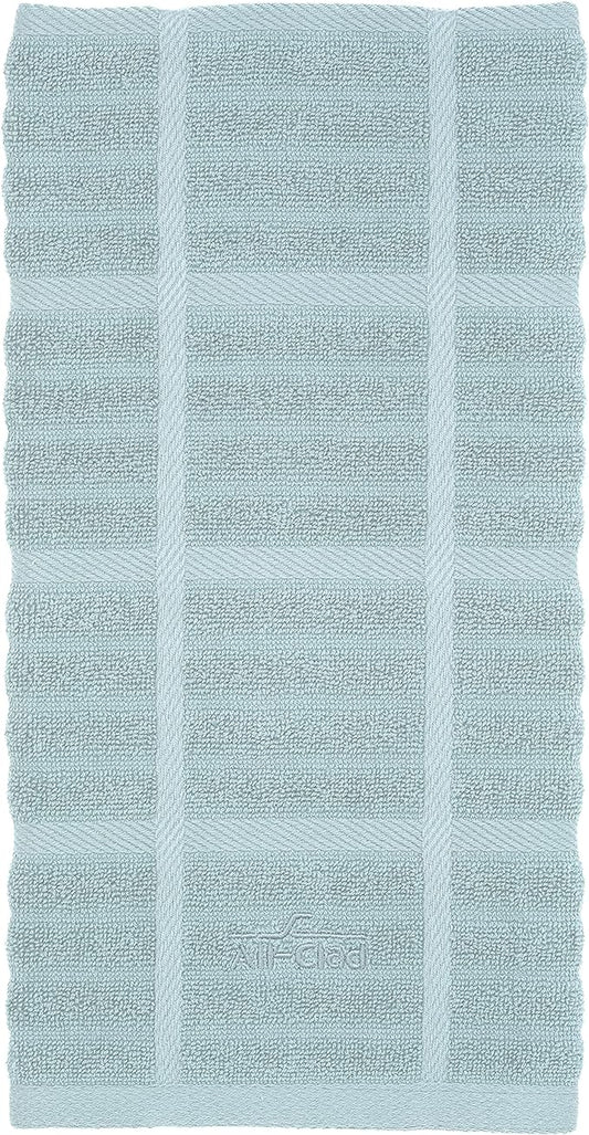 All-Clad Solid Kitchen Towel: Highly Absorbent - 100% Cotton, 17"x30" Towel for Cleaning & Drying Dishes, Glassware, or Countertops, 1-Pack, Rainfall