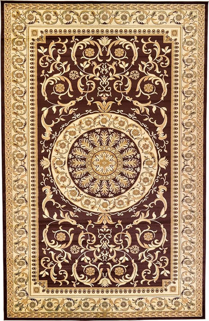 Rugs.com Chateau Collection Rug – 10x16 Brown Medium-Pile Rug Perfect for Living Rooms, Large Dining Rooms, Open Floorplans