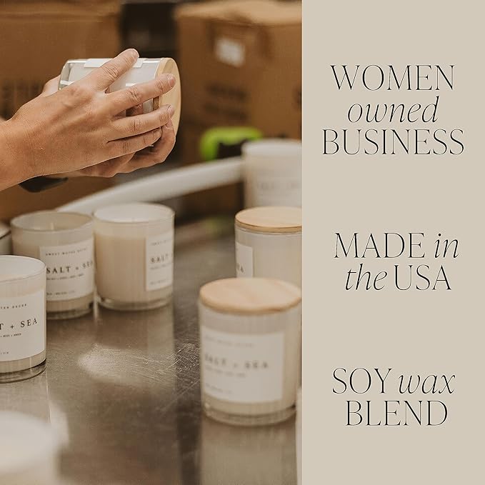Sweet Water Decor Cypress and Fig Soy Candle | Tropical fruits, Wild Raspberry, Ripe Fig and Eucalyptus Holiday Scented Candles for Home | 11oz White Jar + Wood Lid, 50+ Hour Burn Time Made in the USA