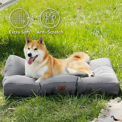 Bedsure Dog Bed Medium Size Dogs - Washable Pet Bed Mattress with Oxford Fabric, Water Resistant Flat Pet Pillow Cushion for Medium Dog Crate, 30x20x4, Grey